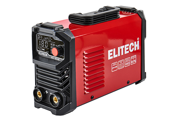 Инвертор ELITECH АИС 180 ЖК (6,1кВт,20-180А, электрод 1,6-5мм, LCD, VRD, 3,5кг)*