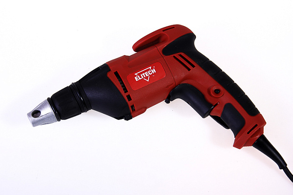 Шуруповерт ELITECH Ш 550РЭ (550Вт, 0-4500об/мин, 8Нм, 1.4", 1.45кг, регулировка глубины)