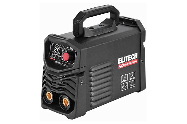 Инвертор ELITECH HD WM 160 PULSE (110-275В, 4,7кВт, 10-160А, 1,6-4мм, VRD, LCD)